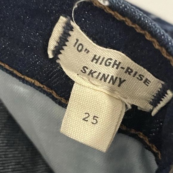 Madewell 10" High Rise Skinny Jeans 25 Blue Denim Women's 25 Festival Boho - Picture 4 of 5